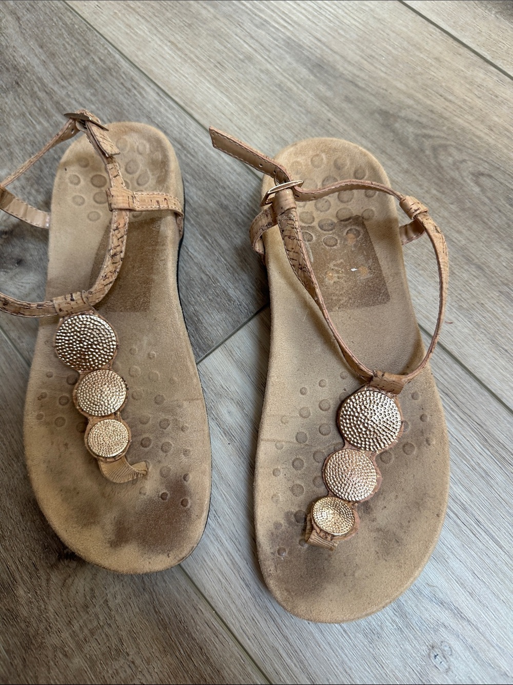 Women's Cork  T-Strap Sandals
